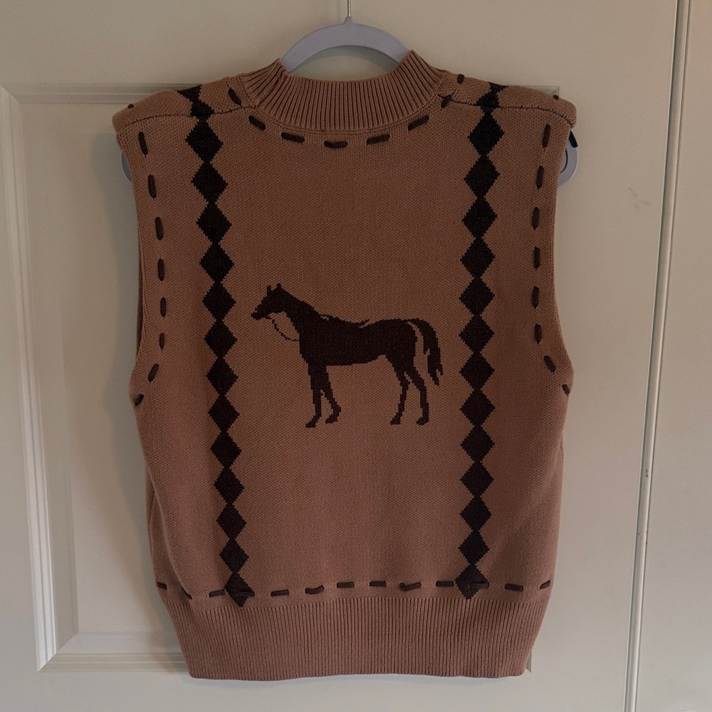 NWT THML Horse Knit Top | Equestrian Western Chic - Picture 6 of 6